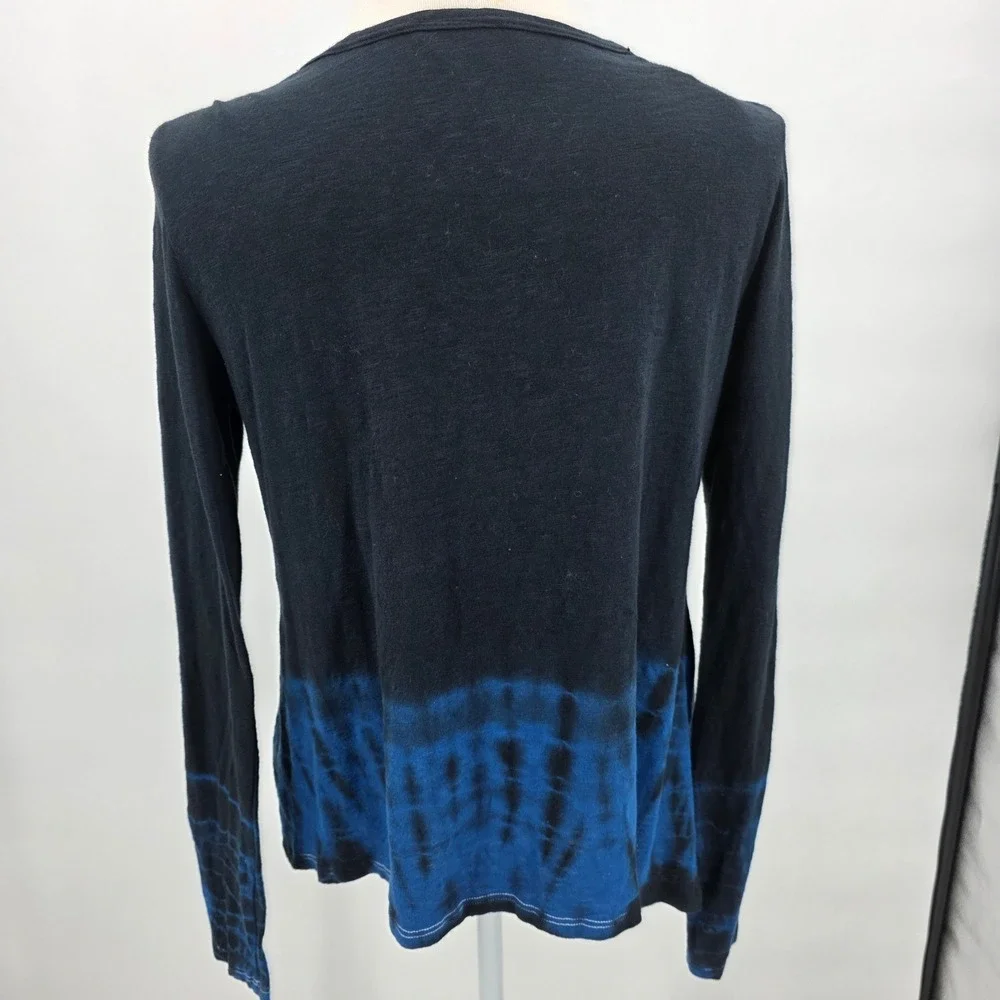 VOCAL Studded Tie‎ Dye Cardigan Open Front Navy Blue Long Sleeve Large NWT